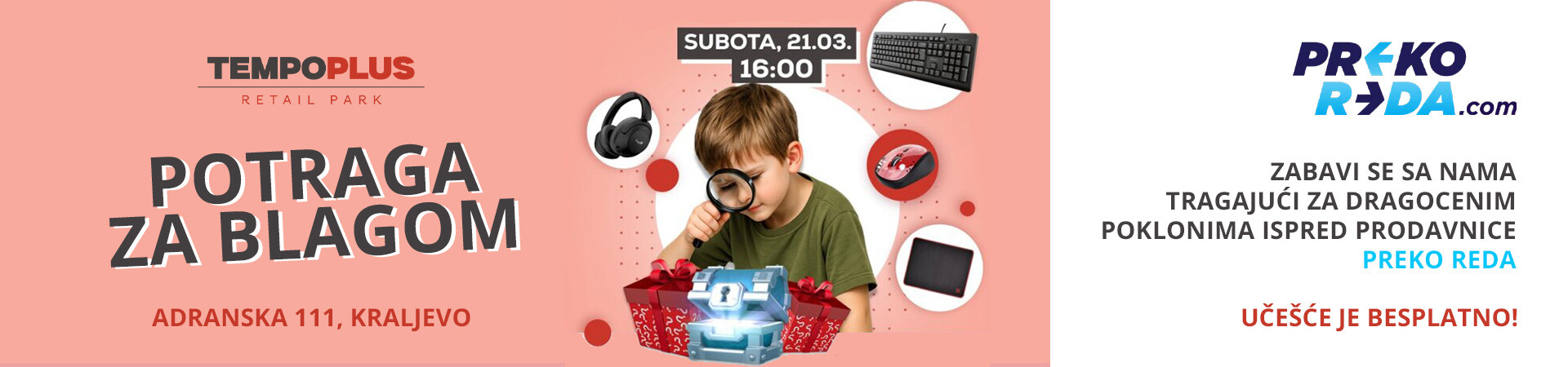 Potraga za blagom u Preko Reda Kraljevo!