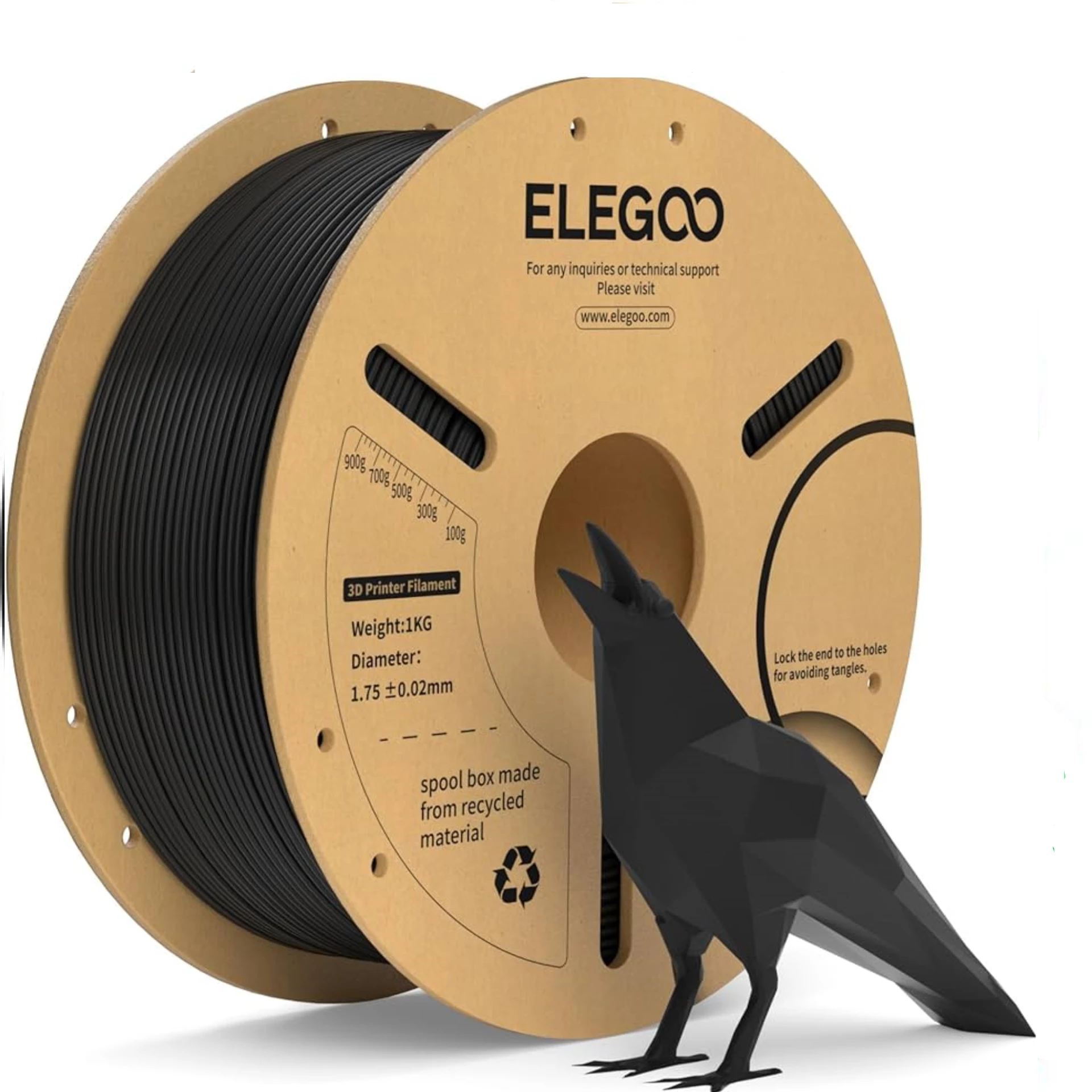 Elegoo PLA crni filament za 3D štampač 1kg
