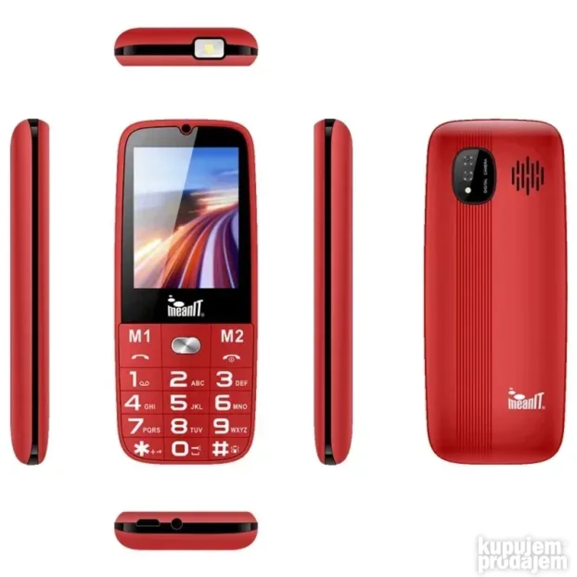 Meanit Senior 15 crveni mobilni 2.4" DualSIm