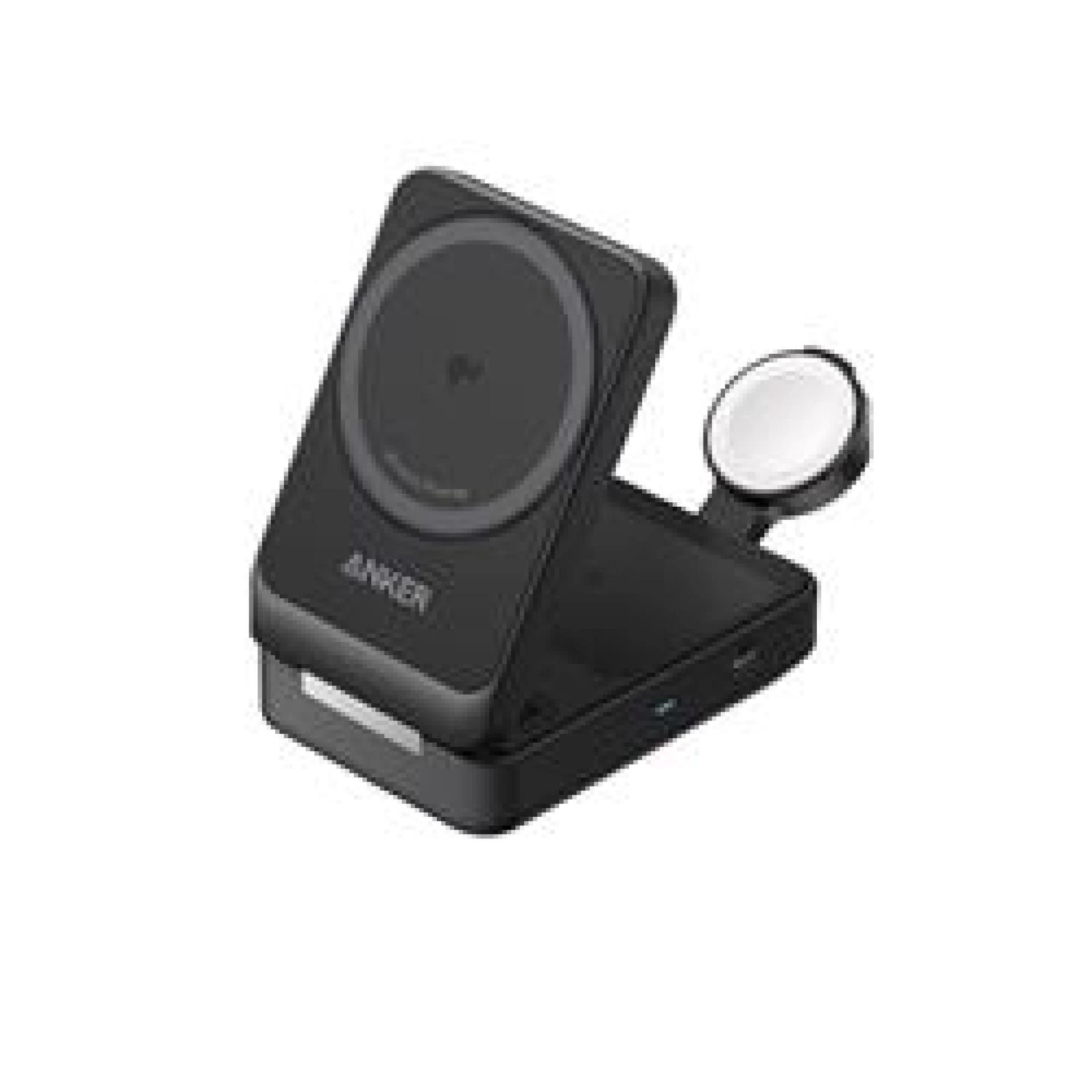 Anker Bežični punjač MagGo 15W Stoni Okrugli 3-u-1 Crna Set