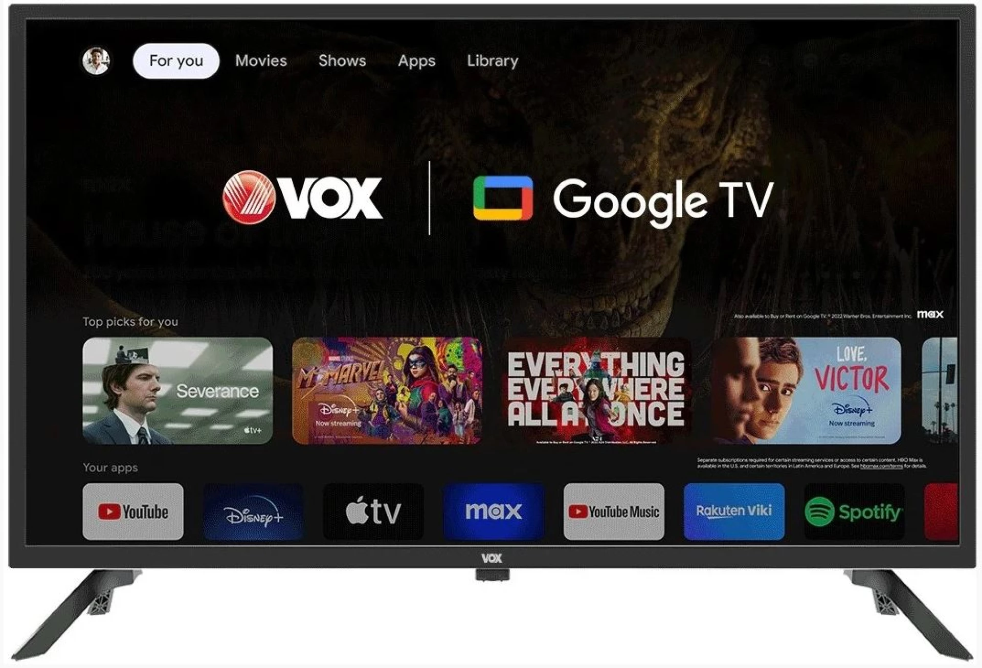 Vox 32GOH300B LED TV 32" HD Ready Google TV