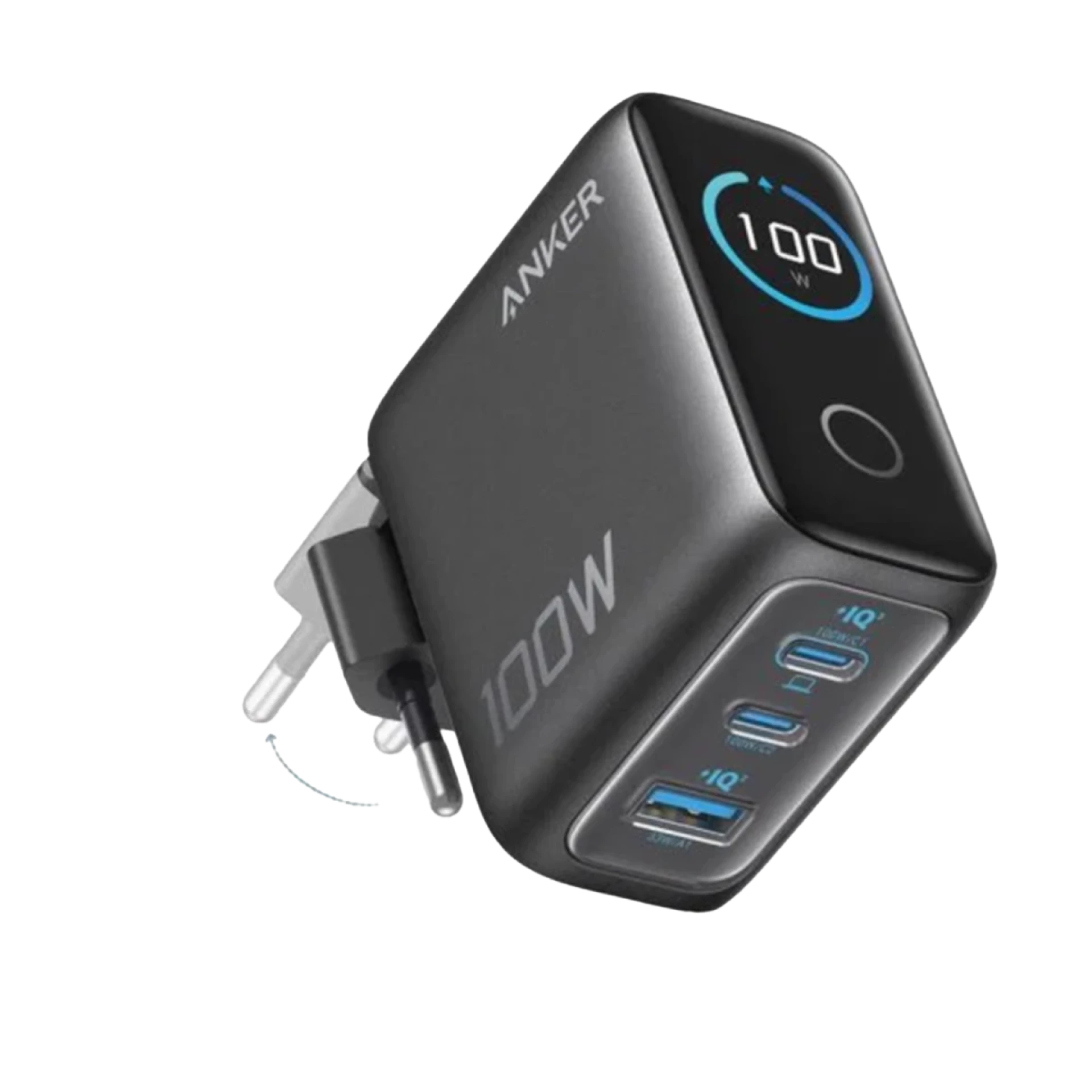 Anker Punjač 100W Nano 3 Porta Display Tamno Siva
