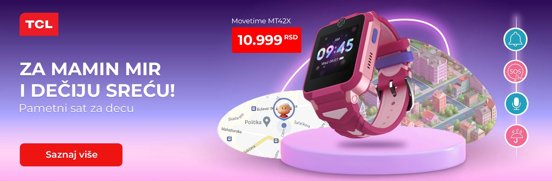 TCL Movetime MT42X pametni sat za decu