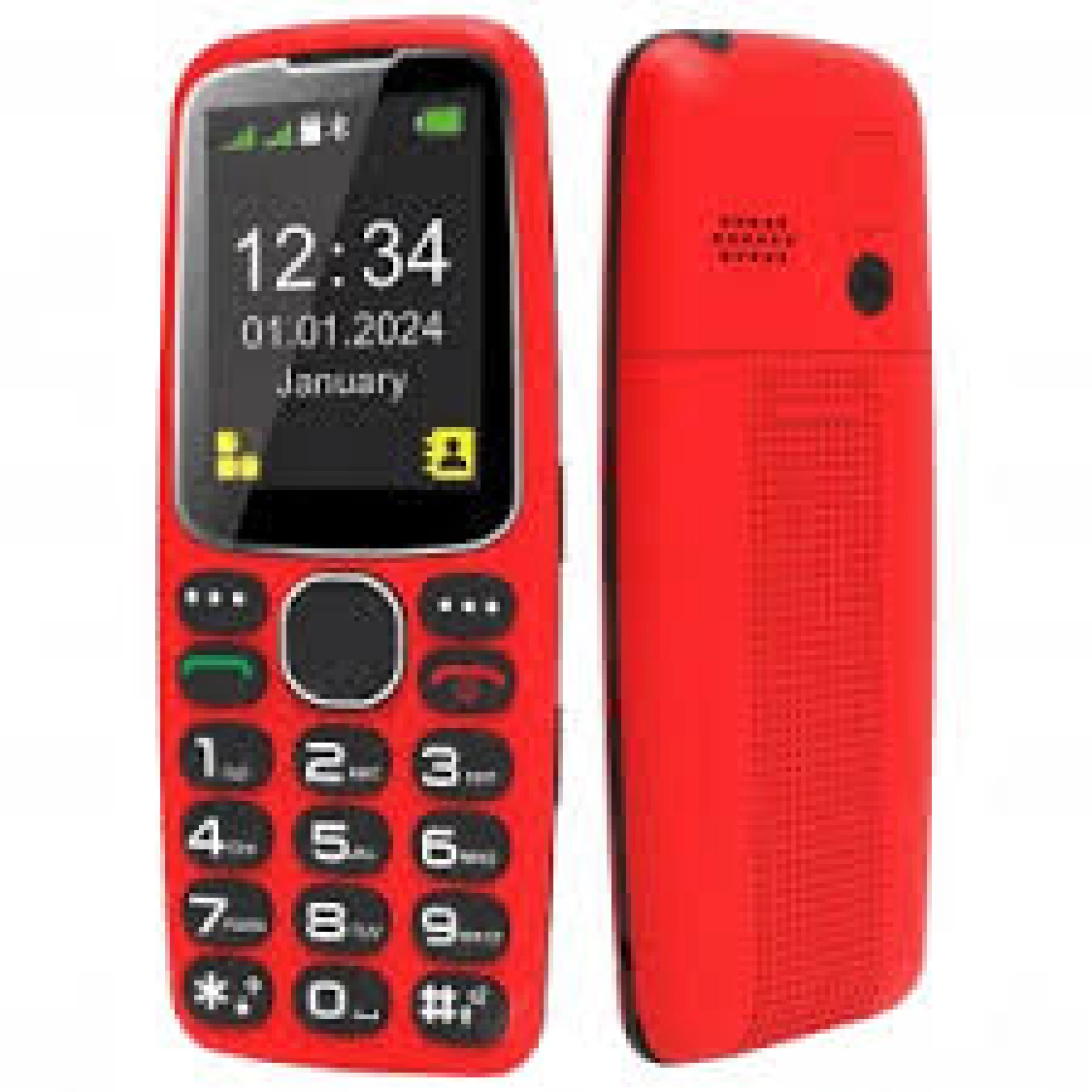 Meanit Senior 15 crveni mobilni 2.4" DualSIm