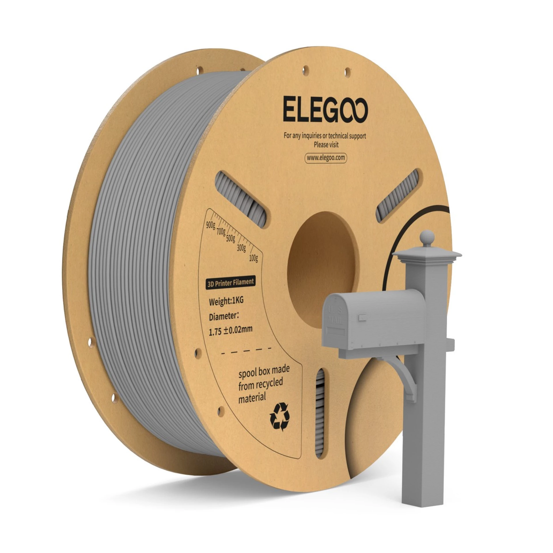 Elegoo PLA sivi filament za 3D štampač 1kg