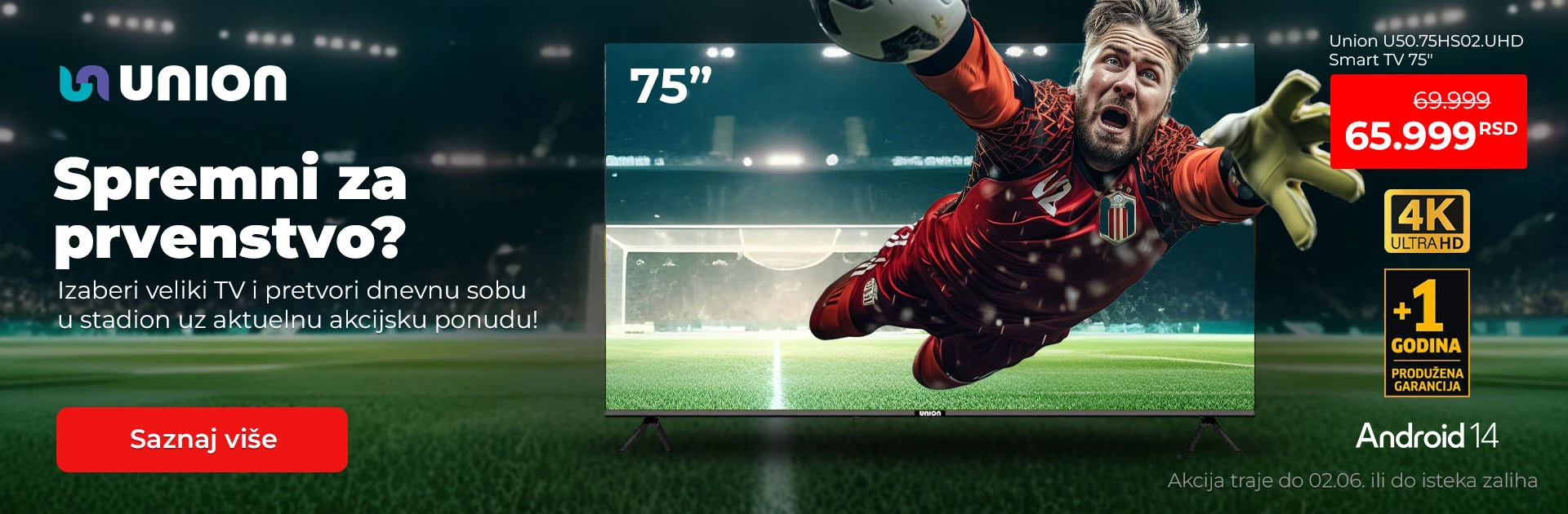 Union U50.75HS02.UHD Smart TV