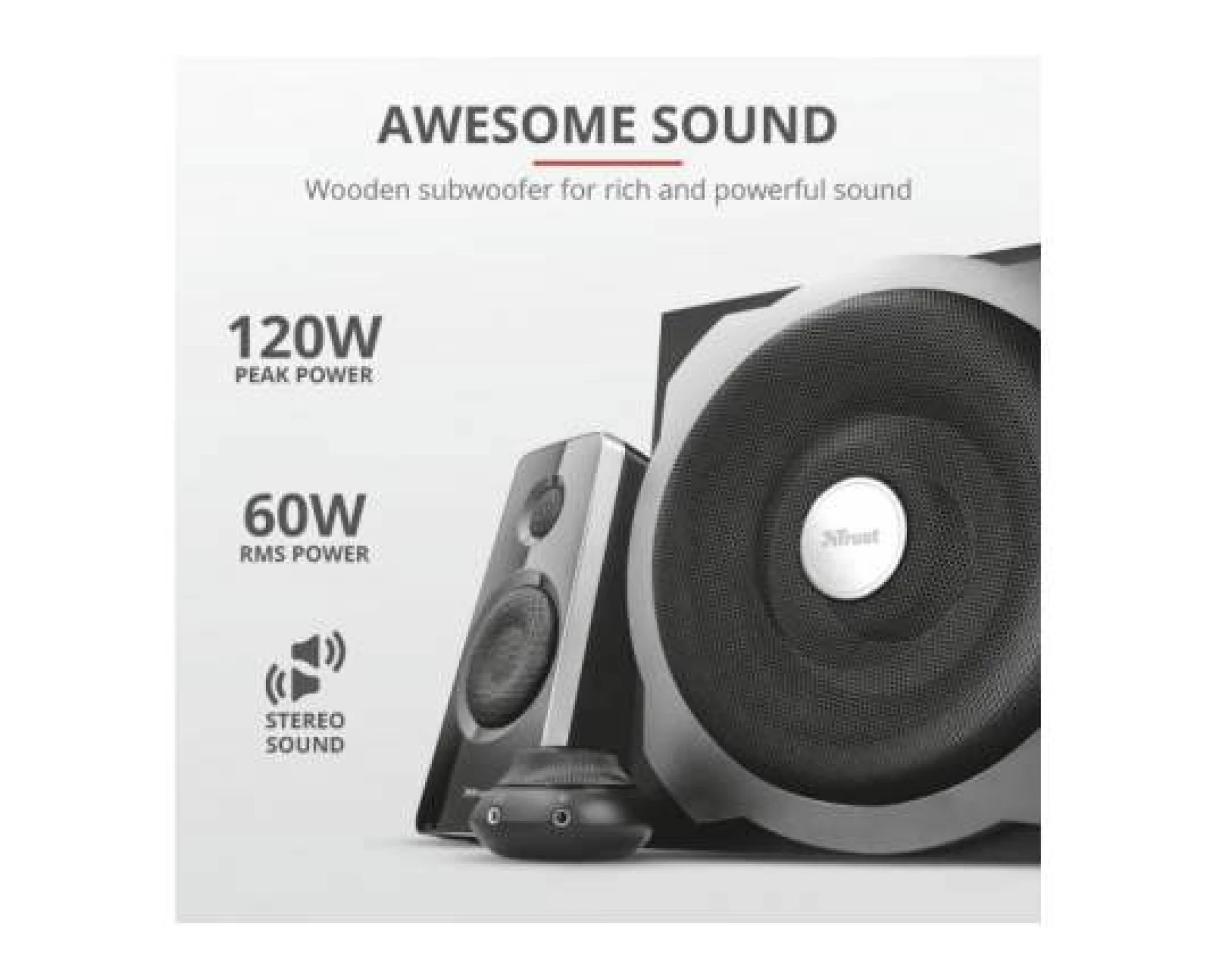 TRUST ZVUČNICI 2.1 TYTAN 19019 120W