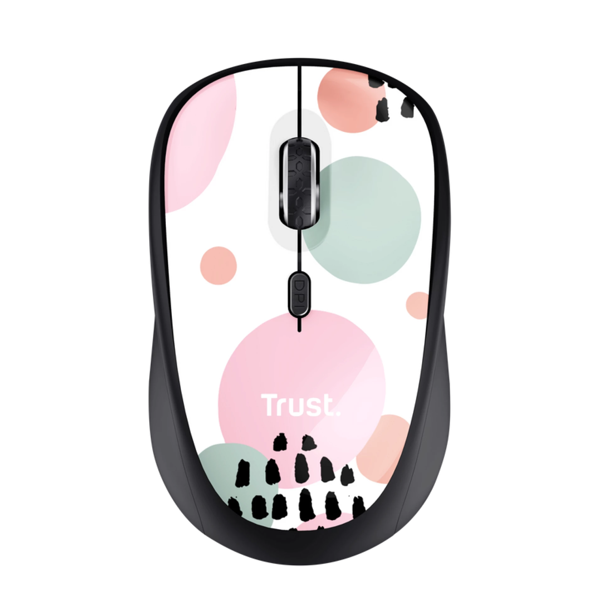 Trust Yvi Circles pink bežični optički miš 1600 DPI
