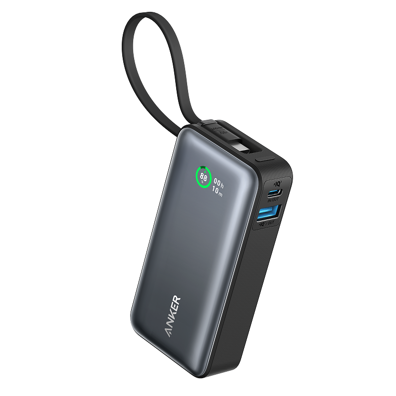 Anker Power Bank Nano 10.000 mAh 30W Built-In USB-C Crna