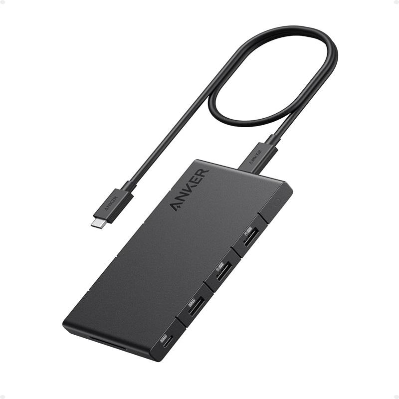 Anker Hub 10-u-1 USB-C 364 2×HDMI/USB-C Data/3xUSB-A/PD-IN/RJ45/SD/USB-C Up Crna