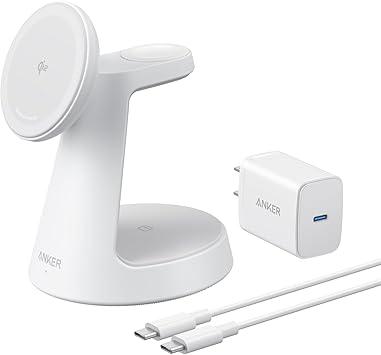Anker Bežični punjač MagGo 15W Dock Stand 3-u-1 Bela