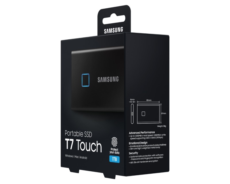 Samsung Portable T7 Touch eksterni SSD 1TB