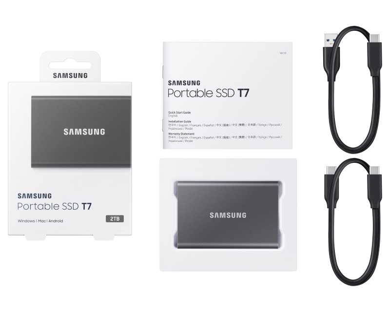 Samsung Portable T7 2TB sivi eksterni SSD