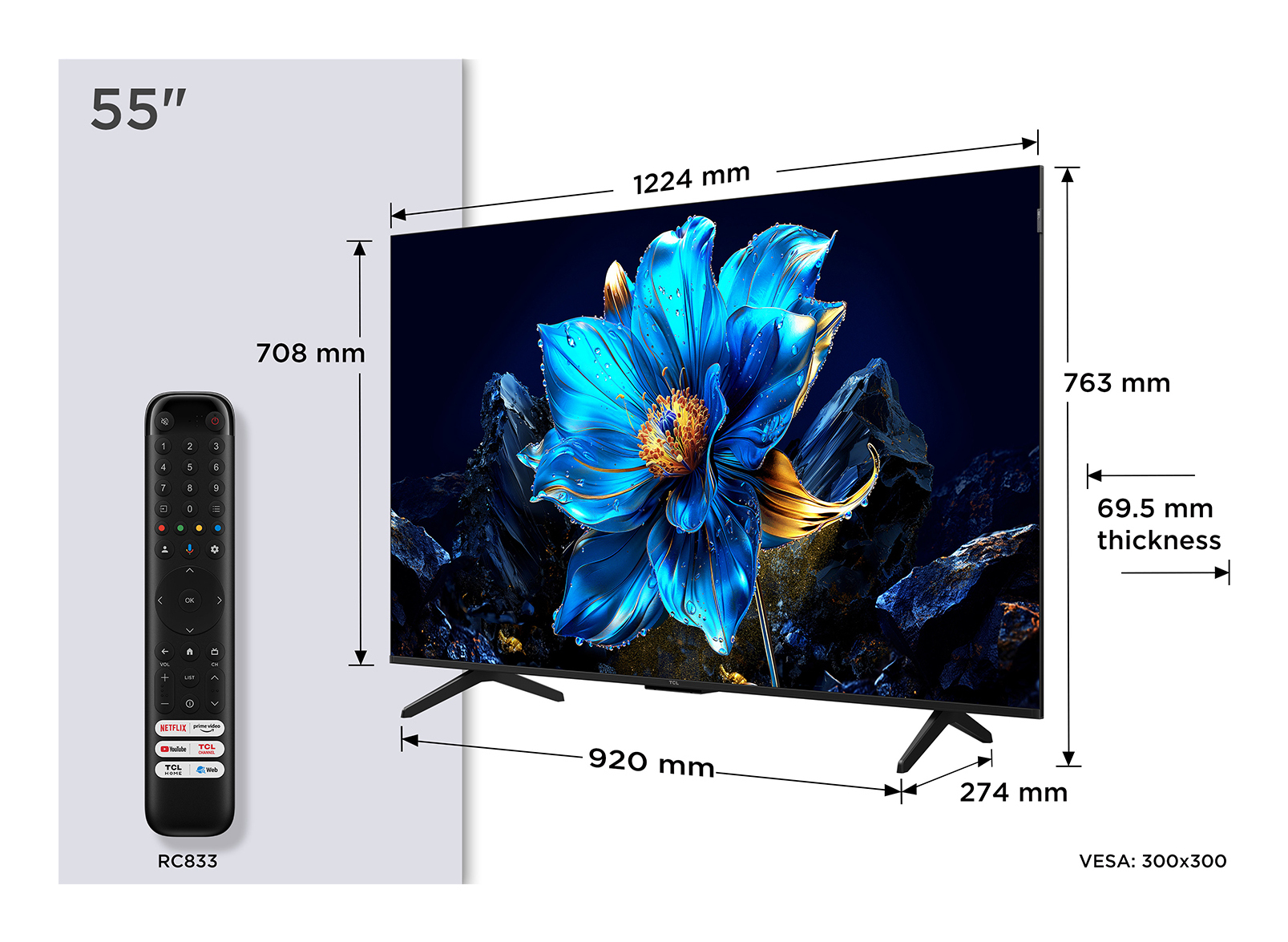 TCL 55P7K Smart TV 55" 4K Ultra HD QLED
