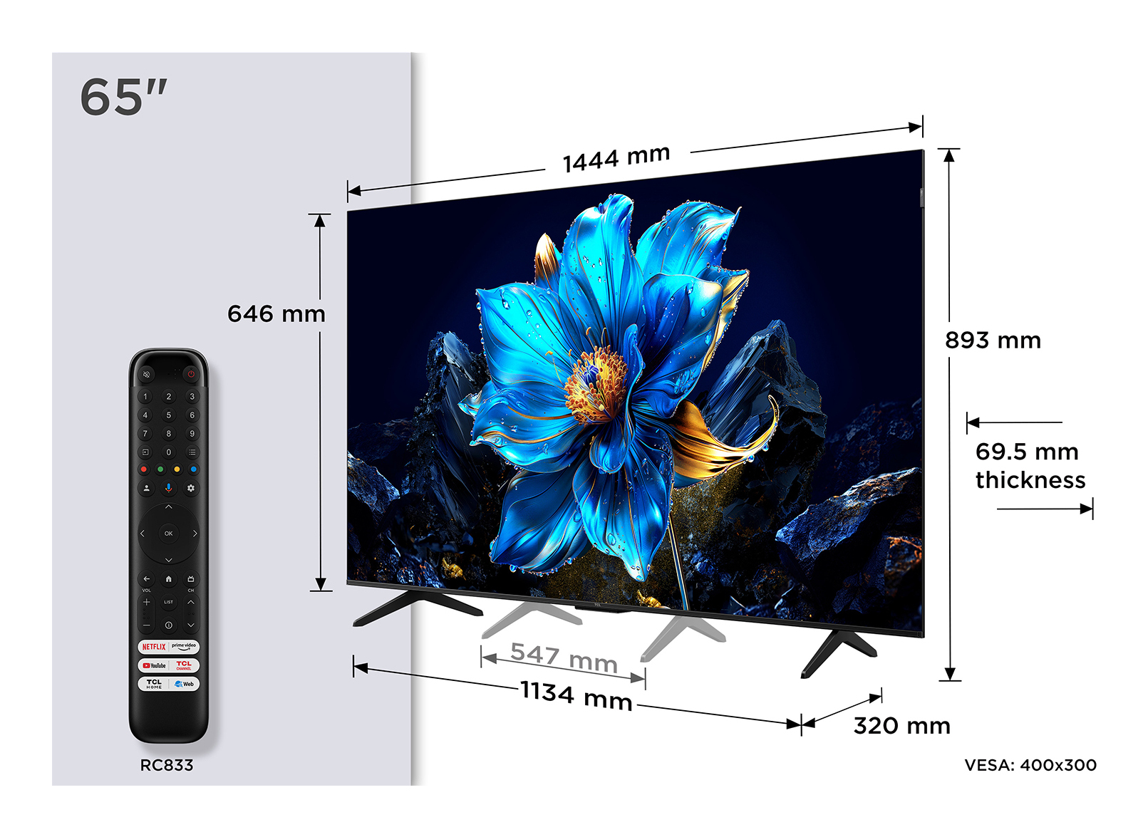 TCL 65P7K P7K Smart TV 65" 4K Ultra HD QLED