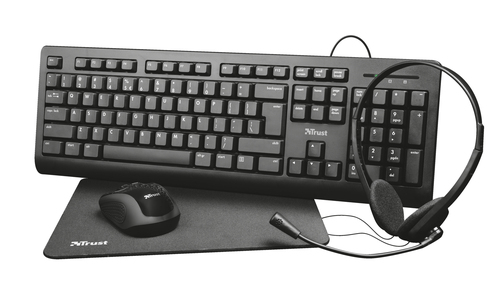 TRUST PRIMO 4-IN-1 KUCNI SET - TASTATURA, MIŠ, SLUŠALICE, PODLOGA
